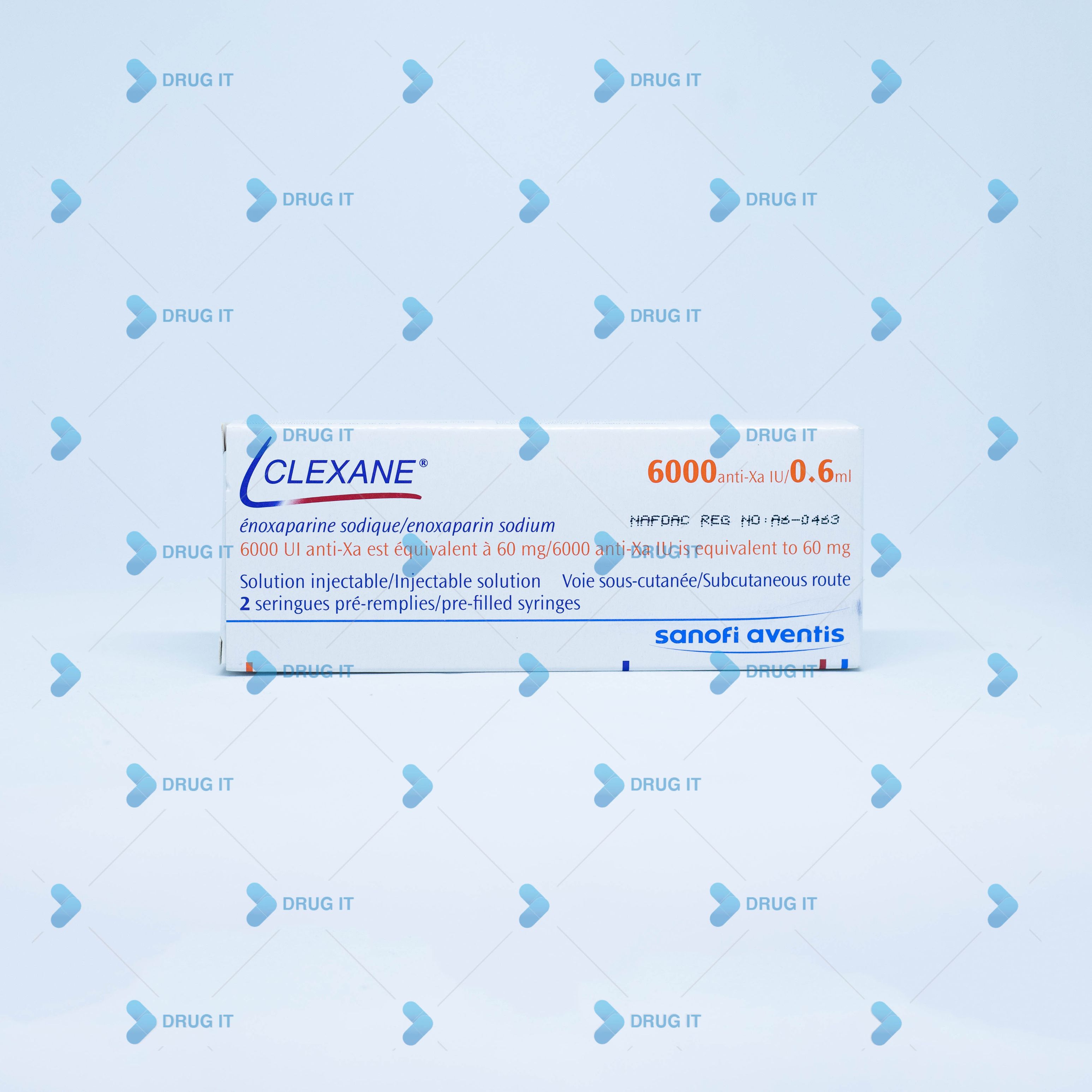 Clexane 6000IU/0.6ml Injection (2 Prefilled Syringes)